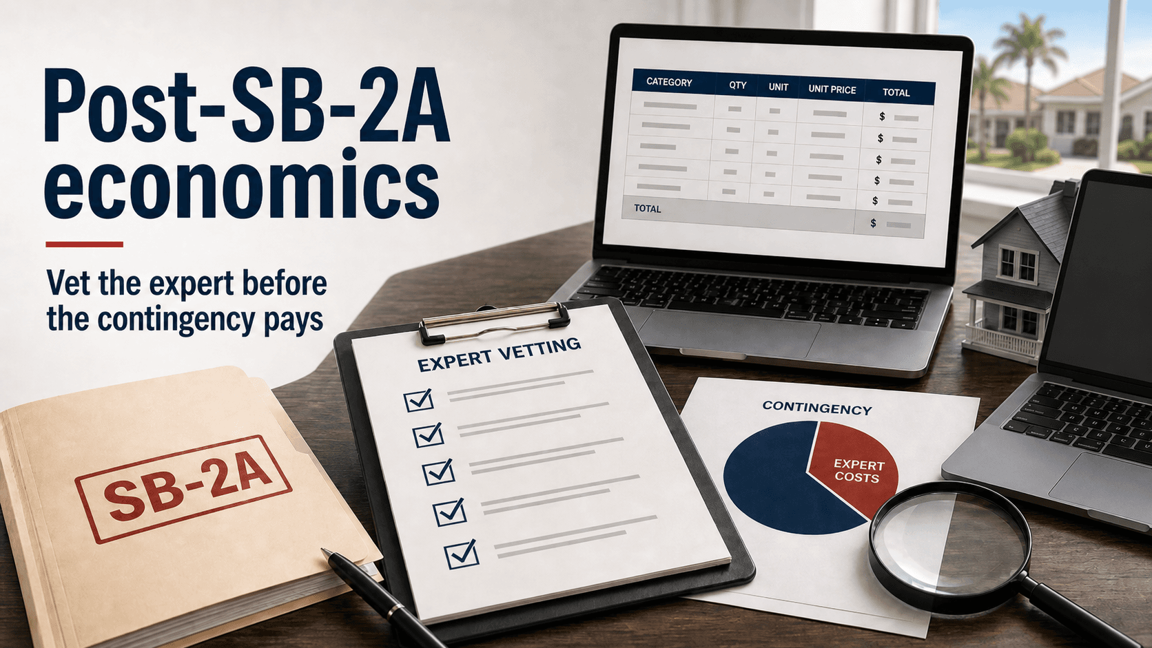 Post-SB-2A economics: how to vet an estimating expert before your contingency pays for them